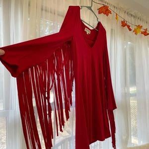 Never worn western style dress. Red. Size med